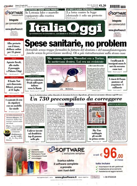 Italia oggi : quotidiano di economia finanza e politica